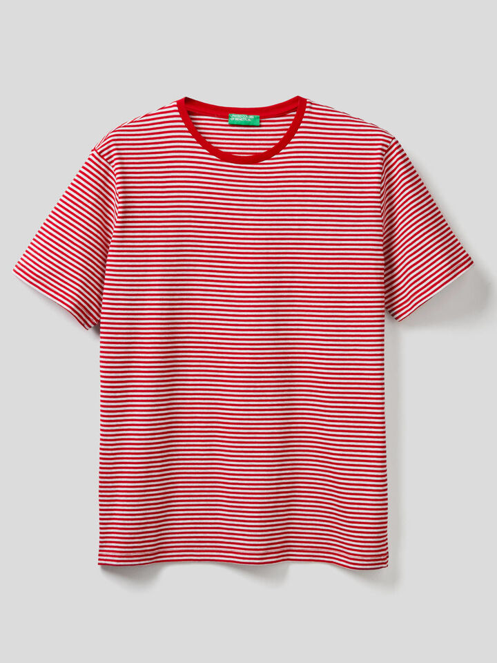 Striped t-shirt in pure cotton Men image number 4